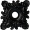 Ekena Millwork Crawley Ceiling Medallion (Fits Canopies up to 6 3/4"), 18"W x 18"H x 3 1/4"ID x 1 1/2"P, Jet Black CM18CRBLF - alternate 1